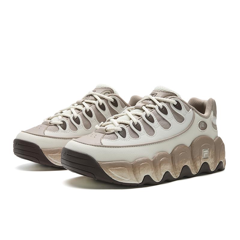 FILA CROISSANT 1+ Abrasion Resistant Coverage Lightweight Low top Casual Shoes Women's White Brown F12W542135FTL