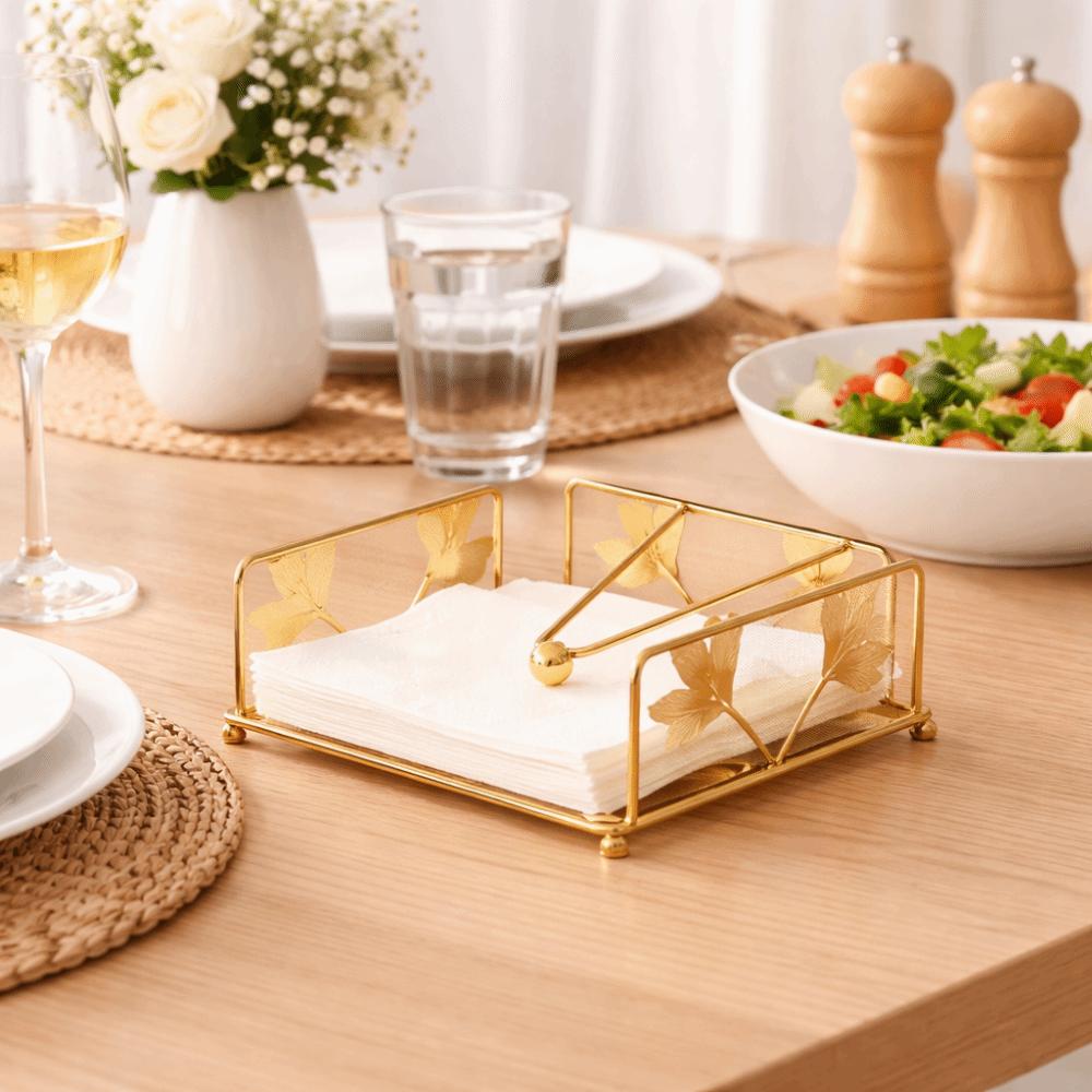 Hollow Out Napkin Holder Vintage Napkin Tray Sturdy Paper Organizer Desktop Placement