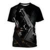 3D Printed Tshirt Security Guard T Shirt for Men Short Sleeve Tops 5XL
