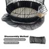 Nylon Mesh Treat Catcher Guard Net Cover for Bird Cage Stretchy Skirt Universal Bird Cage Cover Prevent Scatter and Mess
