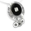 NOA [H2392] - Designer Necklace 'Milwaukee' Black White