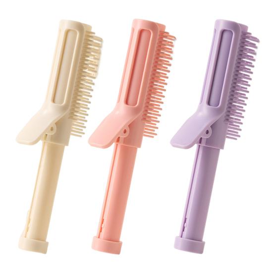 Retractable Hair Brush with Clip 2-In-1 Fluffy Hair Volume Comb Portable Travel Professional Women Hair Styling Detangling Tools