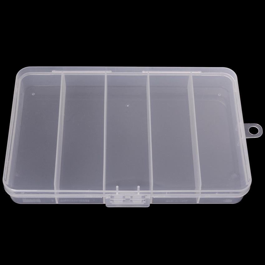 Transparent Plastic Lure and Component Storage Box with 5, 8, or 10 Compartments (Thunder Frog Box).