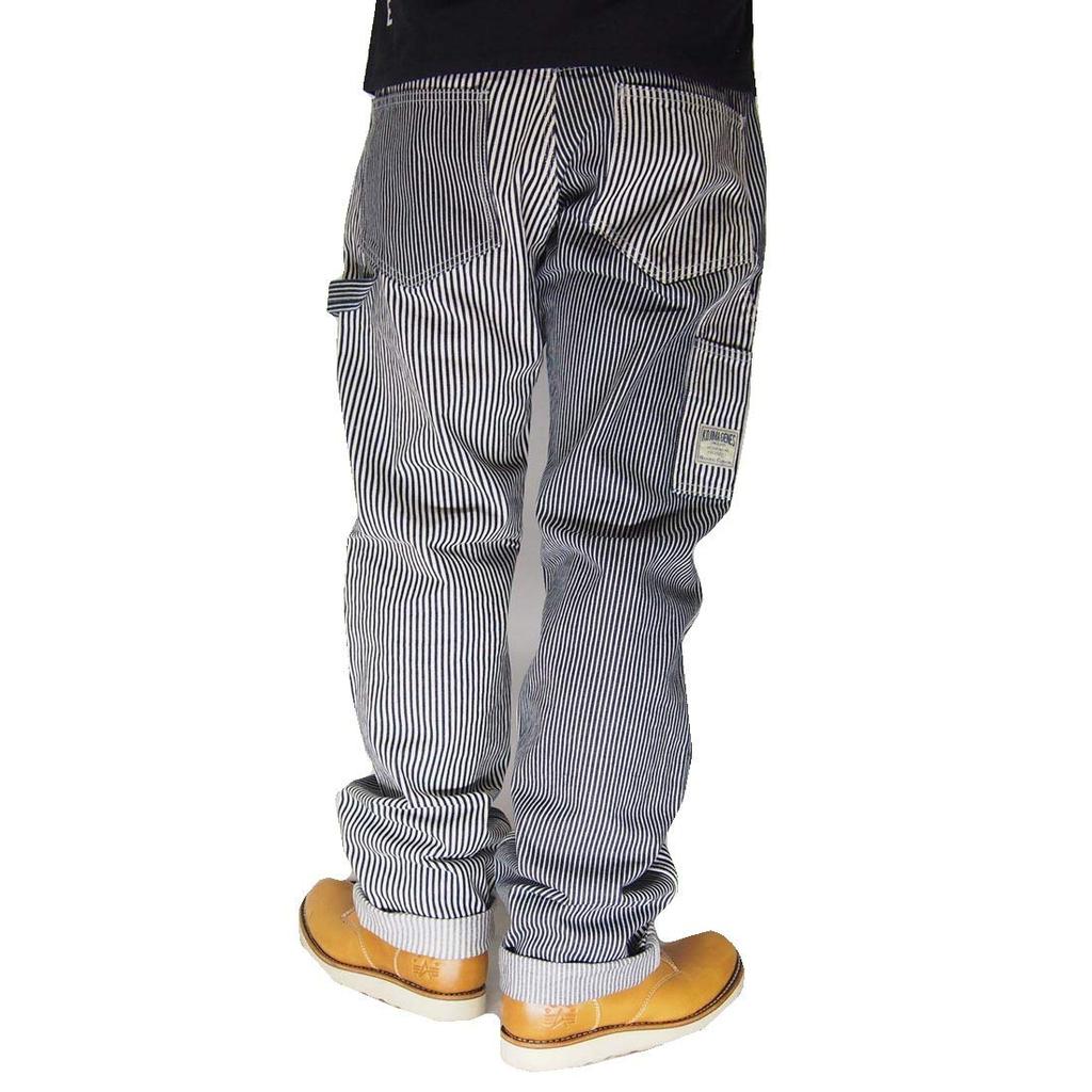 Kojima Jeans Painter Made In One Multi-Hickory Pants, Japan, Wash, RNB-1084-Hickory-36