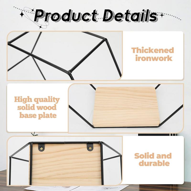 5 шт. Шестигранные настенные полки для хранения Настенная подвесная полка Современные Разных размеров Стойка для хранения Декоративное Компактное Домашний декор