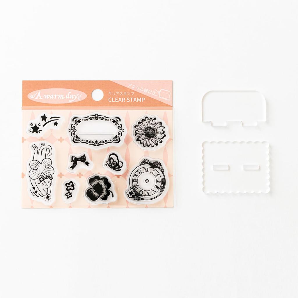 Taiyo Tomar Mini Clear Stamp Set Warm "A Day" SCLR-04