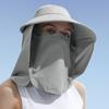 Шляпа от солнца для рыбалки на открытом воздухе, женская, мужская, с широкими полями, защита от ультрафиолета, дышащая, быстросохнущая, ветрозащитная маска для лица, закрывающая все лицо и шею, пляжная шляпа