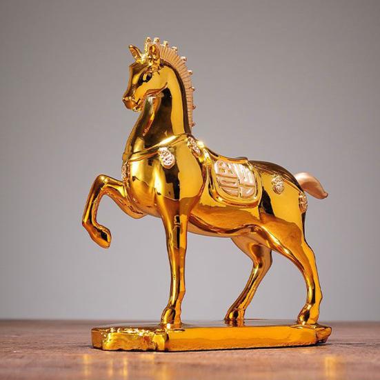 Имитация фигурки лошади Реалистичная миниатюрная пони Смола Статуэтка Скульптура животного Украшение Орнамент Подарок на новоселье