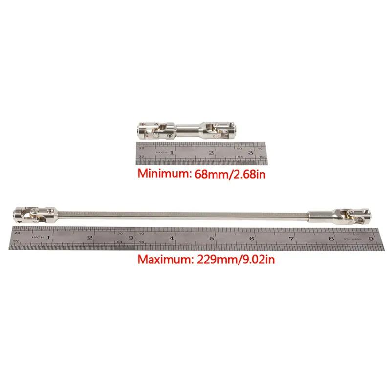 Stainless Steel Cut to Length Driveshaft 68-229mm for 1/10 RC Crawler LCG Rig Sportys Scalers GSPEED Capra SCX10 Pro Element DIY