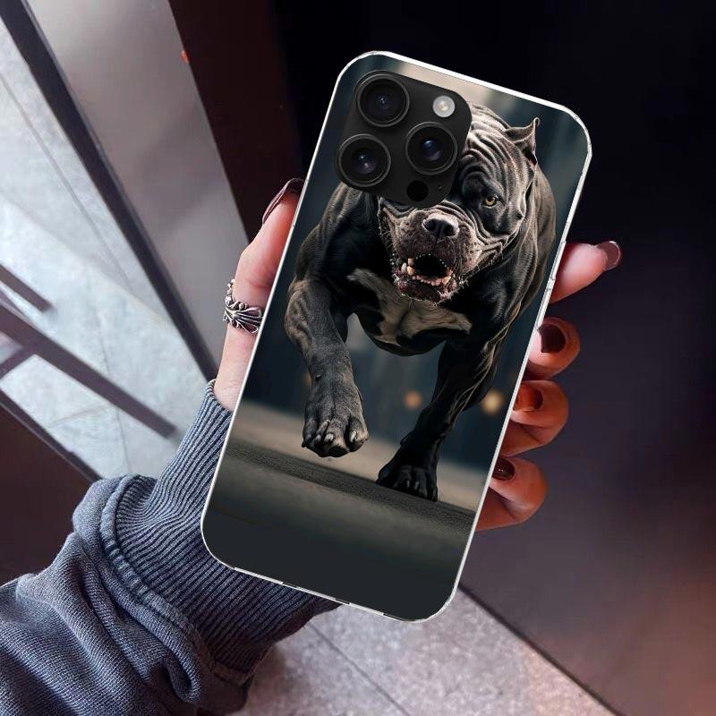 Pit Bull Pet Dog Pitbull Phone Case For iPhone 17 Air 11 13 Mini 14 15 Plus 16 12 Pro Max 16E SE 7 8 Pattern Soft TPU Back Cover