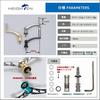 УВЕЛИЧЕННАЯ 56 мм Рукоятка катушки Серии Arch для спиннинговых катушек Shimano и Daiwa (Нет ручки) (черный) (262)
