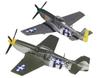 PLATZ Warplane Series WWII US Army Mustang Set Plastic Model 1/144 P-51D 2-Piece PDR-1