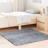 Shaggy High Pile Rug NAVARRA Light Grey 120 x 120 cm Polyester
