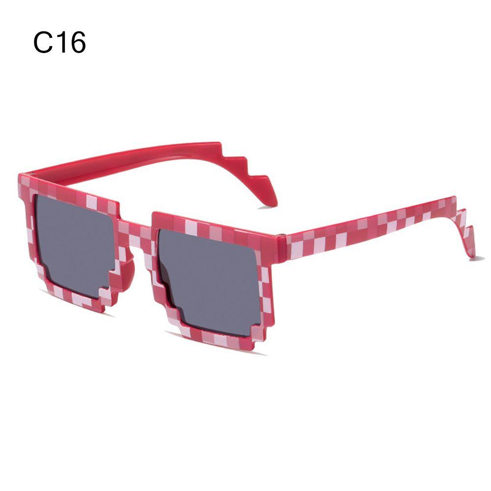 Реквизит для фотографий, декоративные оттенки, пиксельные мозаичные очки, солнцезащитные очки для геймеров и роботов, вечерние очки для дискотеки