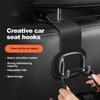 Универсальный складной автомобильный крючок для заднего сиденья автомобиля, крючки для подголовника, двойной держатель для крючков, аксессуары для хранения в салоне