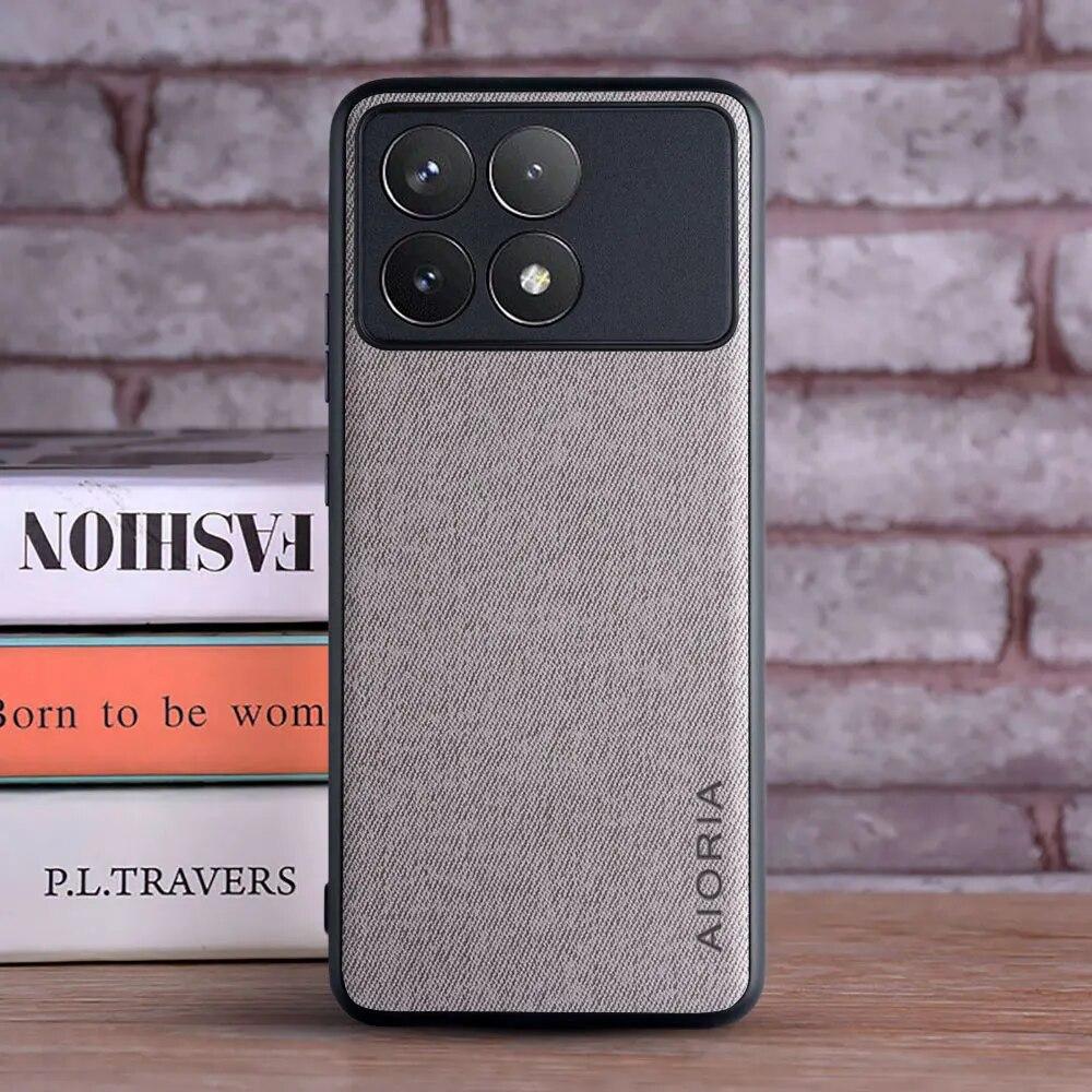 Чехол для Poco X6 Pro X6, роскошный текстильный кожаный чехол для телефона, чехол для xiaomi poco x6 pro, чехол