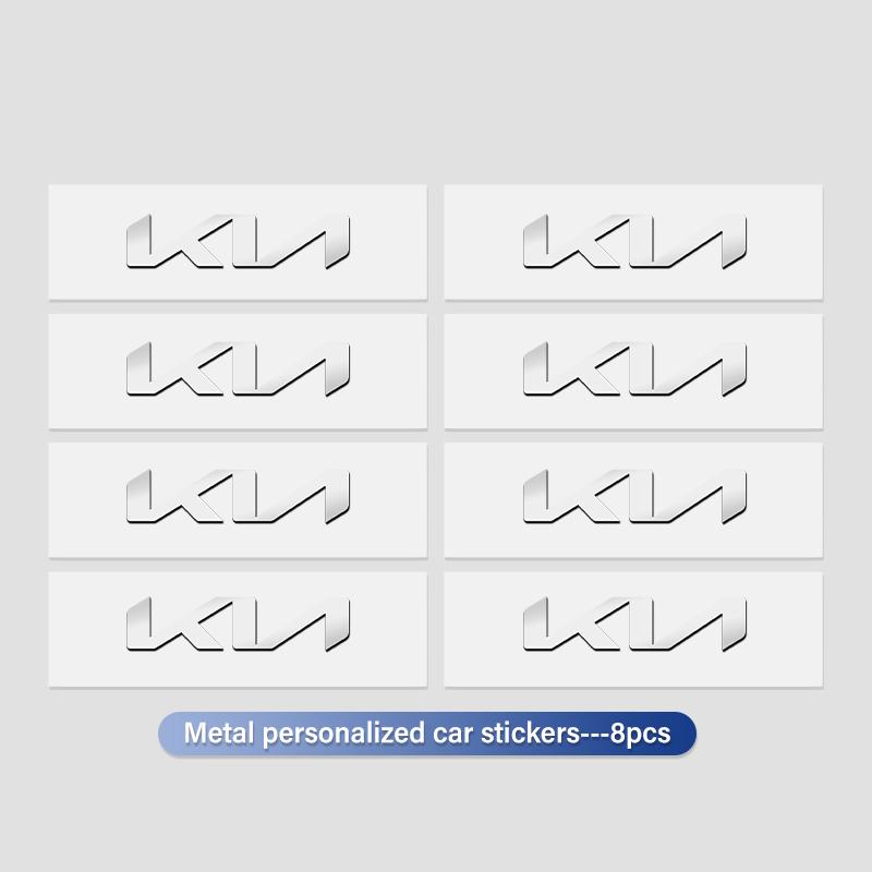 AABIU1 Metal Car Logo Sticker Car Door Window Wiper Stickers For KIA Cadenza Carens Carnival Cerato Ev6 FORTE K5 Sportage Rio Ceed Niro