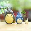 Resin Cartoon My Neighbor Totoro Miniature Garden Decor With Leaf Design For Home Office Gift