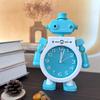 R1622 Cartoon Couple Robot Alarm Clock - Silent Movement, Battery-Operated for Student Bedrooms