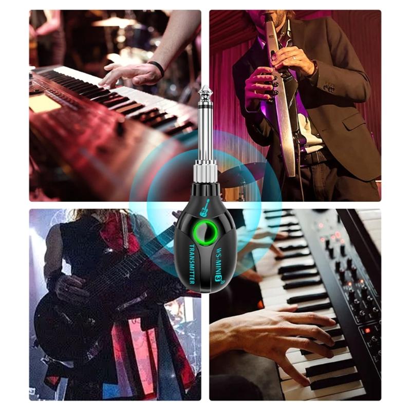 2,4 ГГц Аксессуары для электрогитары Беспроводная система передатчика и приемника для беспроводного усилителя Гитарные разъемы