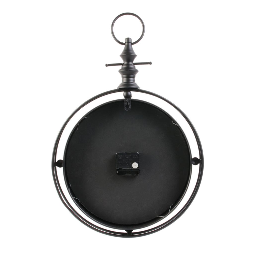 Les Trésors De Lily [A1213] - Черные металлические настенные часы «Ласовник» (Британская компания) - 53x36см