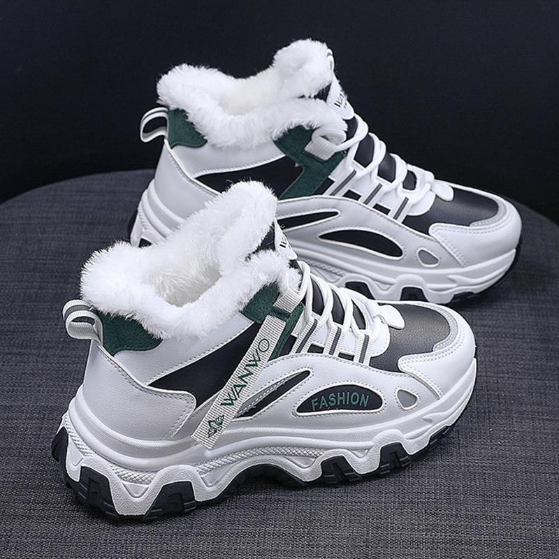 Белые туфли, женские черные универсальные туфли с кожаными вставками, осенне-зимние бархатные туфли с плоским верхом и высоким берцем