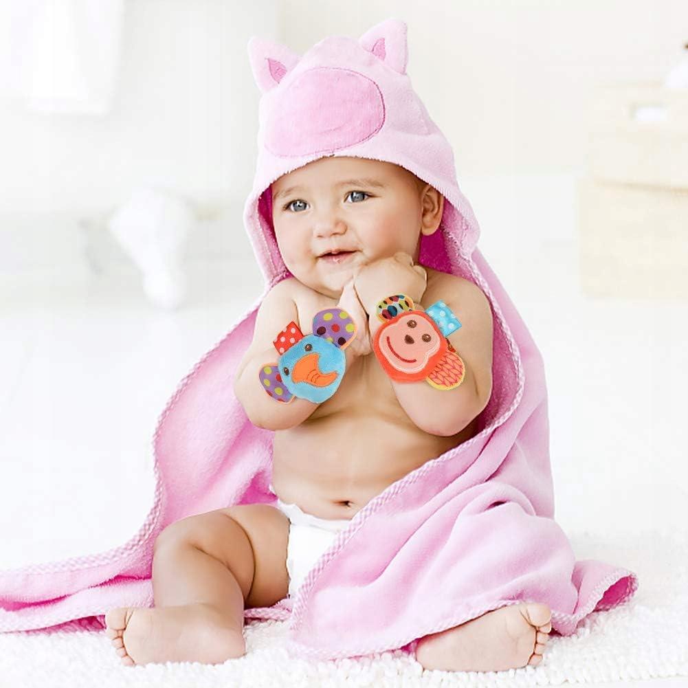 Wrist rattle socks with rattle Set of 8