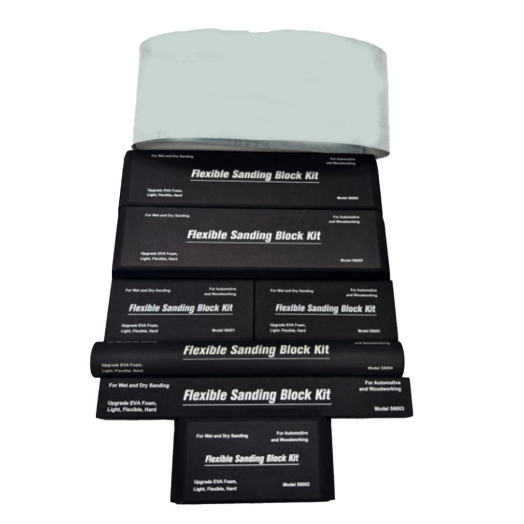 Набор sanding block из 7 штук с листами наждачной бумаги, ручные абразивы, набор sanding block для кузова автомобиля, для шлифовки автомобильной краски