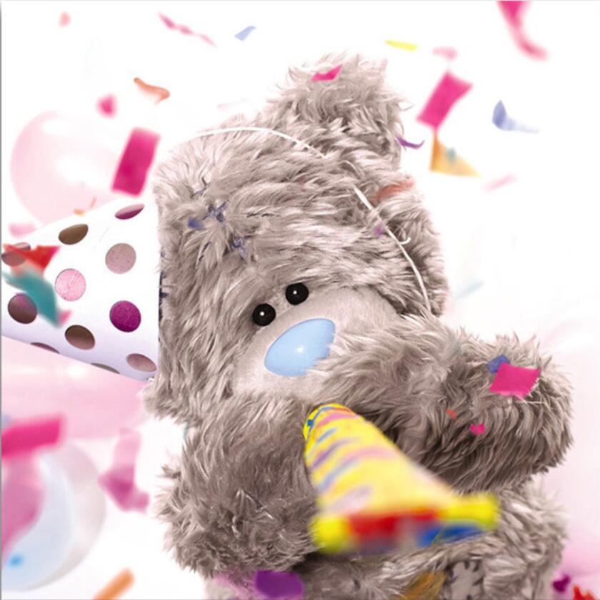 5D алмазная живопись плюшевый мишка полный алмаз животное круглый алмаз мозаика узор украшение дома Diy ручной работы