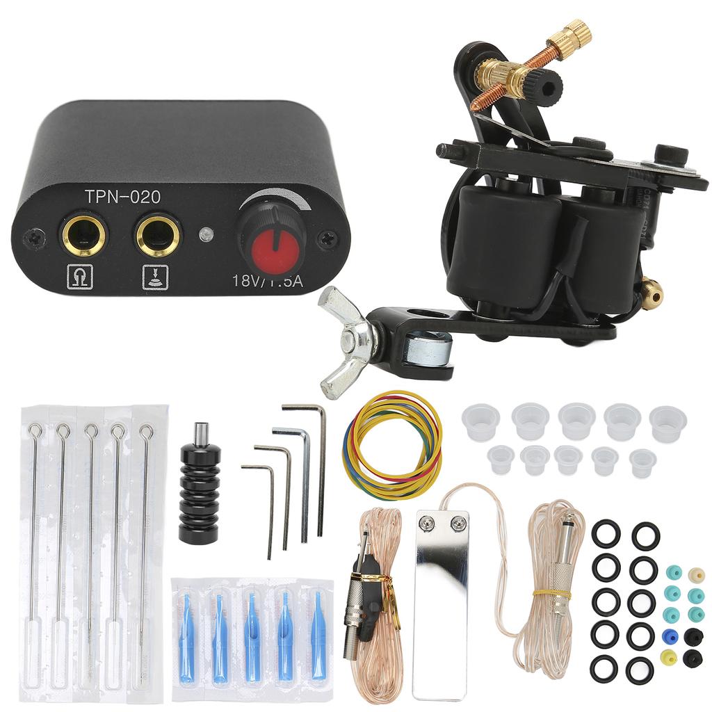 Профессиональный комплект для татуировки, комплект для начинающих, полный комплект для татуировки, блок питания 90‑265VUS