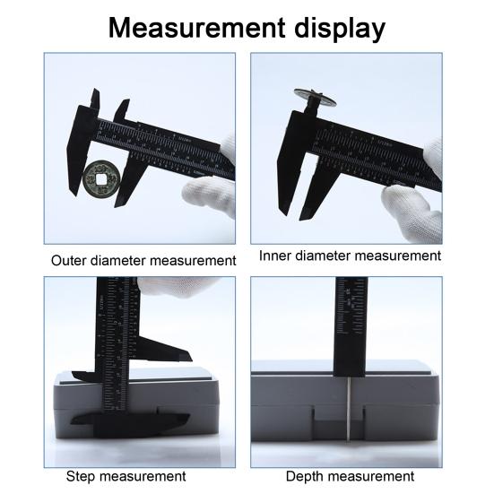 Штангенциркуль 0-150 мм, метрический/британский, с прозрачной шкалой, антикоррозийный, легкий, высокоточный мини-штангенциркуль, внутренние измерения