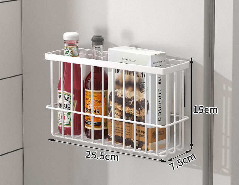 Магнитные полки для хранения мелочей на холодильнике, бездырокол, кухонные полки для специй, металлические держатели для приправ