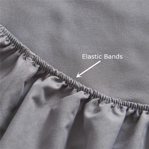 3 шт., высококачественная простыня на подкладке, мягкая, приятная для кожи простыня с эластичной лентой, однотонный прочный наматрасник для дома с 2 наволочками