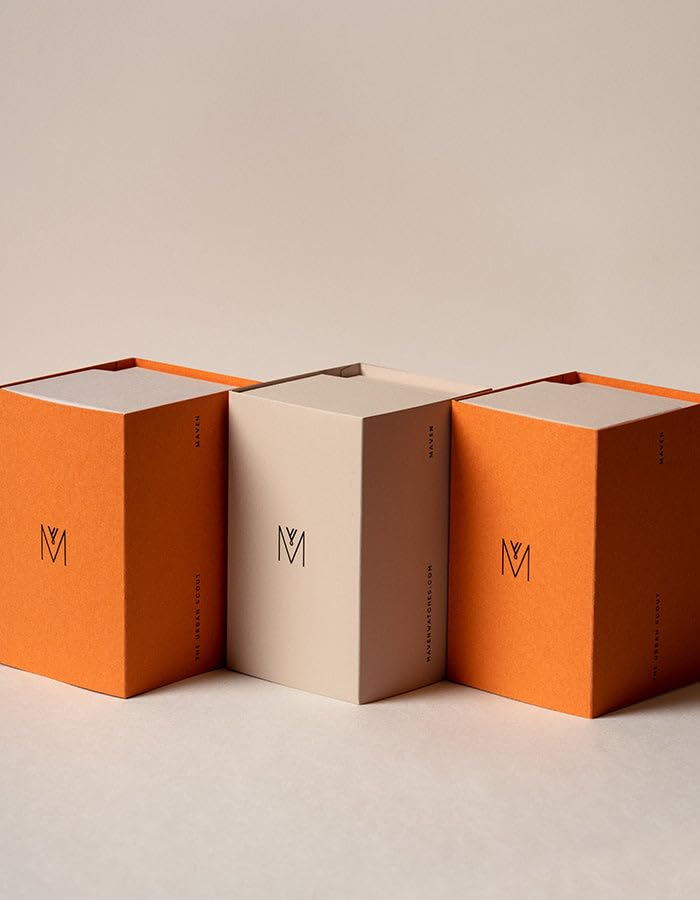 Часы Maven 34 мм THE URBAN SCOUT SERIES Минималистичные модные часы ORANGE P [Официальный магазин] (МУС-01 34ММ)