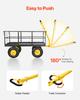 VEVOR Steel Garden Cart, 635 kg Heavy Duty Pullable Garden Wagon Yard Cart