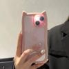 Милый прозрачный чехол с кошачьими ушками для iPhone 17Air 12 13 14 15 16 Pro Max 11 Противоударная акриловая задняя крышка Силиконовый Kawaii Funda