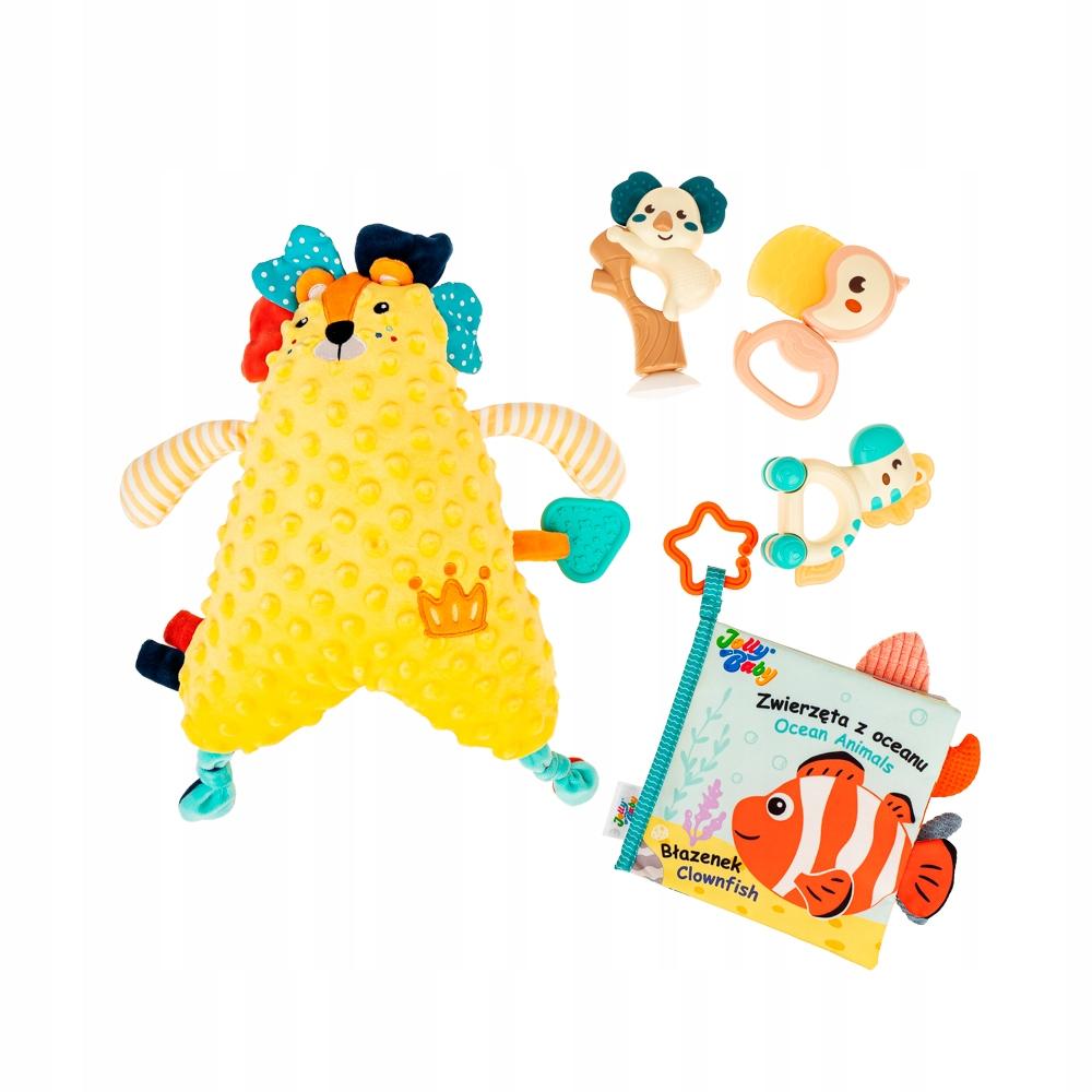 Jolly Baby Gift Set Cuddly Toy Rattles Book 5 Pieces 1 Pc