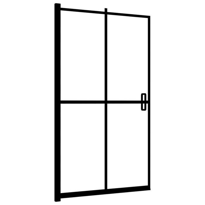 Cabine de douche - Maison Exclusive - Pliable - Verre sécurité ESG 4 mm - 100x140 cm noir