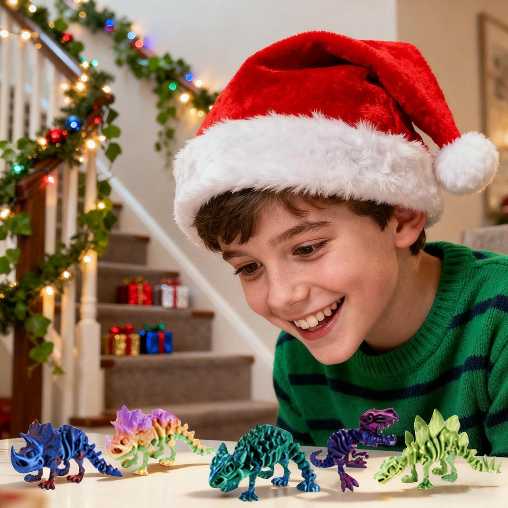 Динозавр Адвент-календарь Набор игрушек-динозавров Подходит для детей от 3 лет Творческая игра 12-дневная игра-обратный отсчет до Рождества