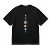 Men's Trend Classic T-Shirt Jupiter Saturn Earth Galaxy Art Design Tee WhiteTops