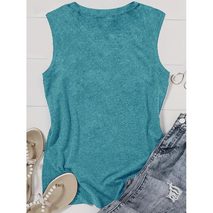 Elegant Vest for Women Fresh watercolor floral print casual loose summer tank top Fashionable and elegant tops for commuting, vacation, and everyday