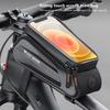 Сумка для телефона с сенсорным экраном West Biking 7,0 дюйма, светоотражающая сумка для верхней трубы велосипеда, водоотталкивающая сумка для передней рамы из прочного материала Eva