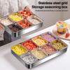 Rust-proof Seasoning Box 6/8 Grids Food Preparation Box Durable Dessert Ingredient Box