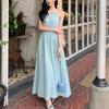 Sweet Sleeveless Halter Neck Suspender Dress for Women In Summer New Small Design Seaside Vacation Long Skirt