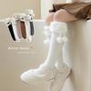 Plush Children's Sock Cotton Plush Ball Leg Socks NEW Long Tube Sock Autumn and Winter