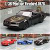 1/36 Pontiac Firebird Классическая игрушечная модель автомобиля для детей RMZ CiTY Литой сплав Миниатюрный автомобиль с откидным механизмом Коллекция Подарок для мальчика