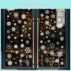 Snowflake Static Cling Window Stickers For Christmas Decor Pvc Material Pack Of Six