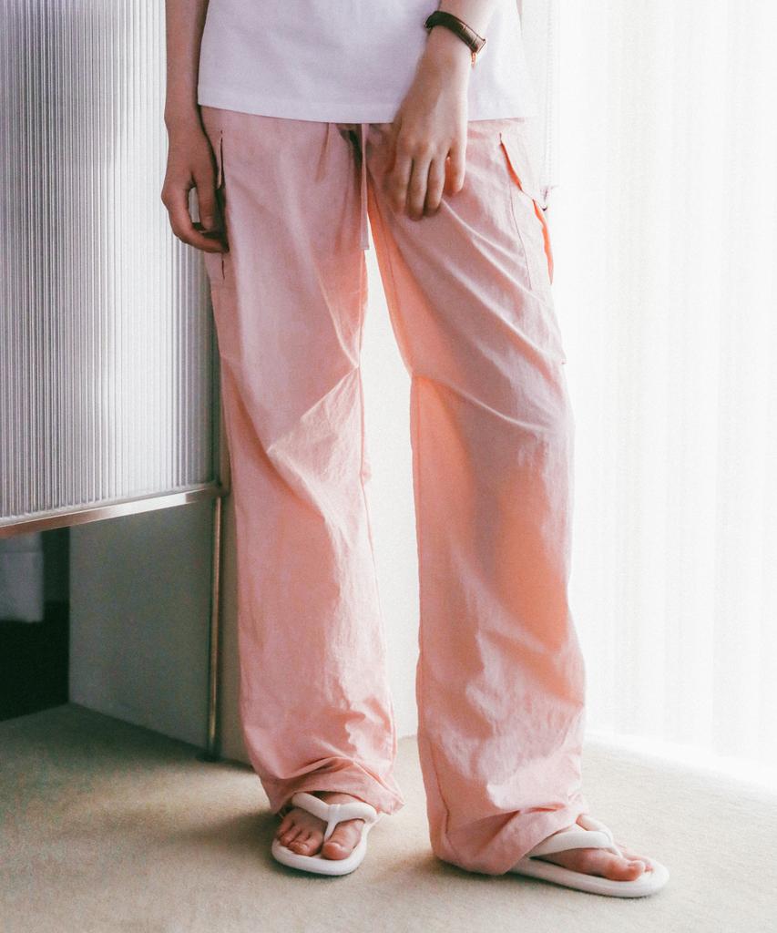 LOSSYROW String Cargo Sharing Jogger Pants Pink