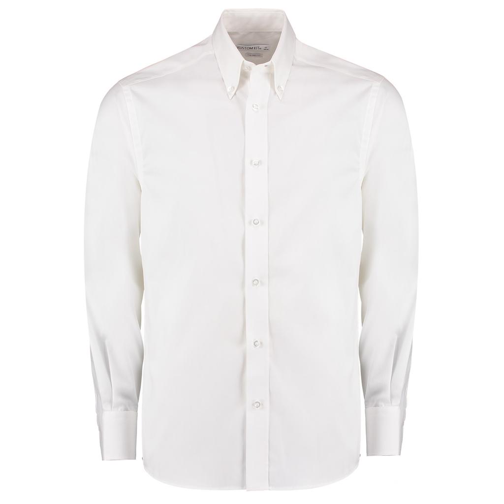 Kustom Kit Mens Oxford Tailored Long-Sleeved Shirt