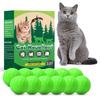 12 Pcs Cat Repellent Balls Long-Lasting Aroma Balls with Peppermint Oil Dog Repellent Ball Keep Cats Out